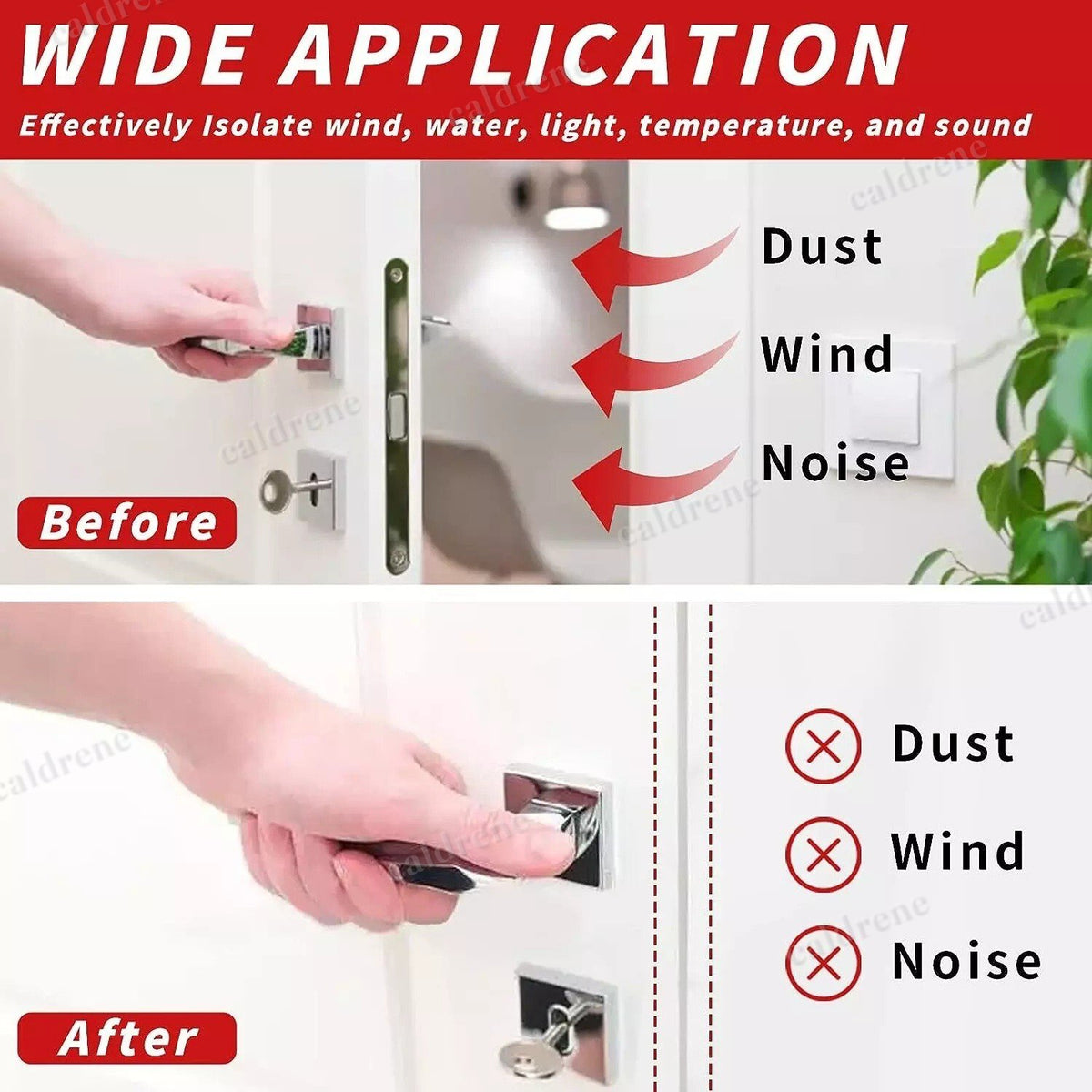 Self-Adhesive Rubber Door Weather Stripping, 40 Feet – view 8