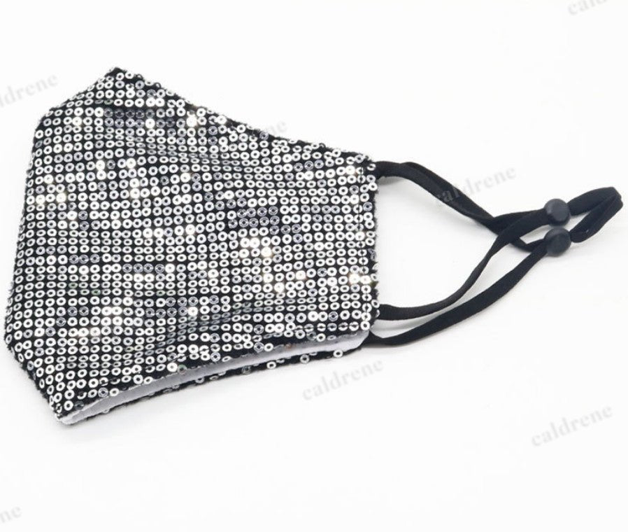 Sequin Glitter Face Mask - Washable Fashion Accessory – view 4