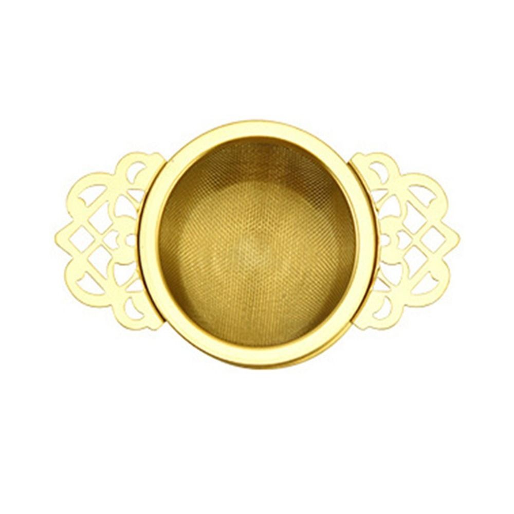 shape Stainless Steel Tea Infuser Metal Tea Filter Tea Strainer – Flower shape-Gold