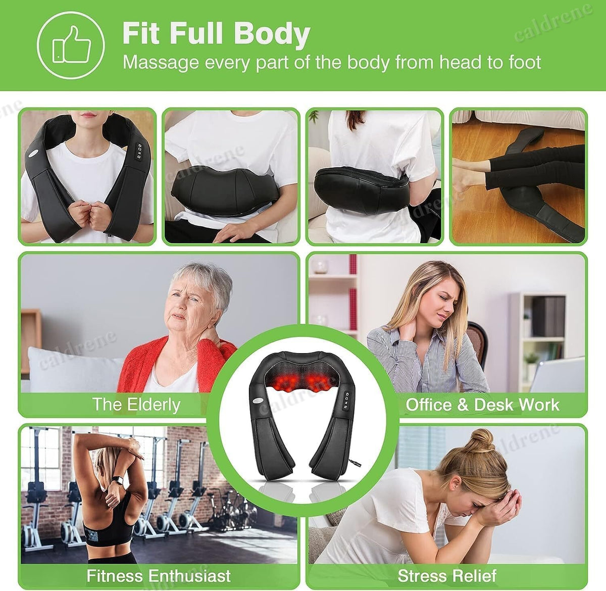 Shiatsu Neck and Back Massager Pillow with Heat – view 8