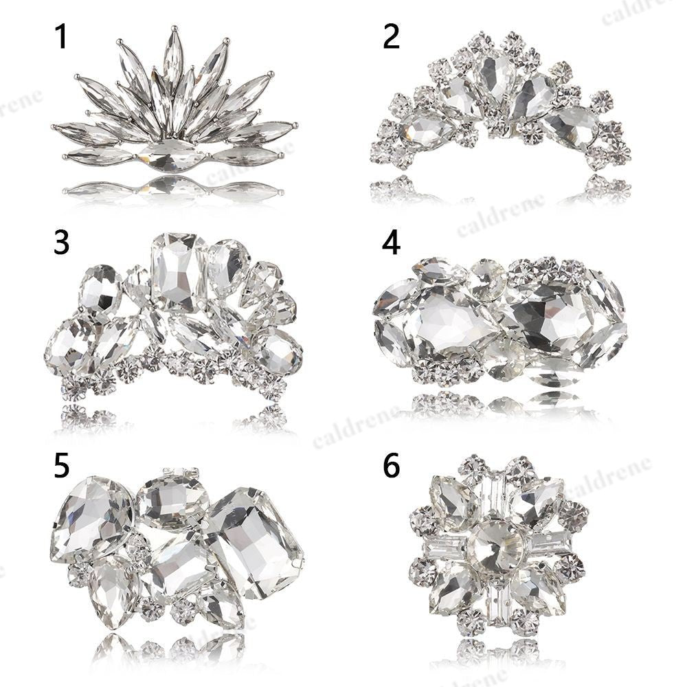 Shiny Decorative Brooch Shoe Clips for Weddings – view 2
