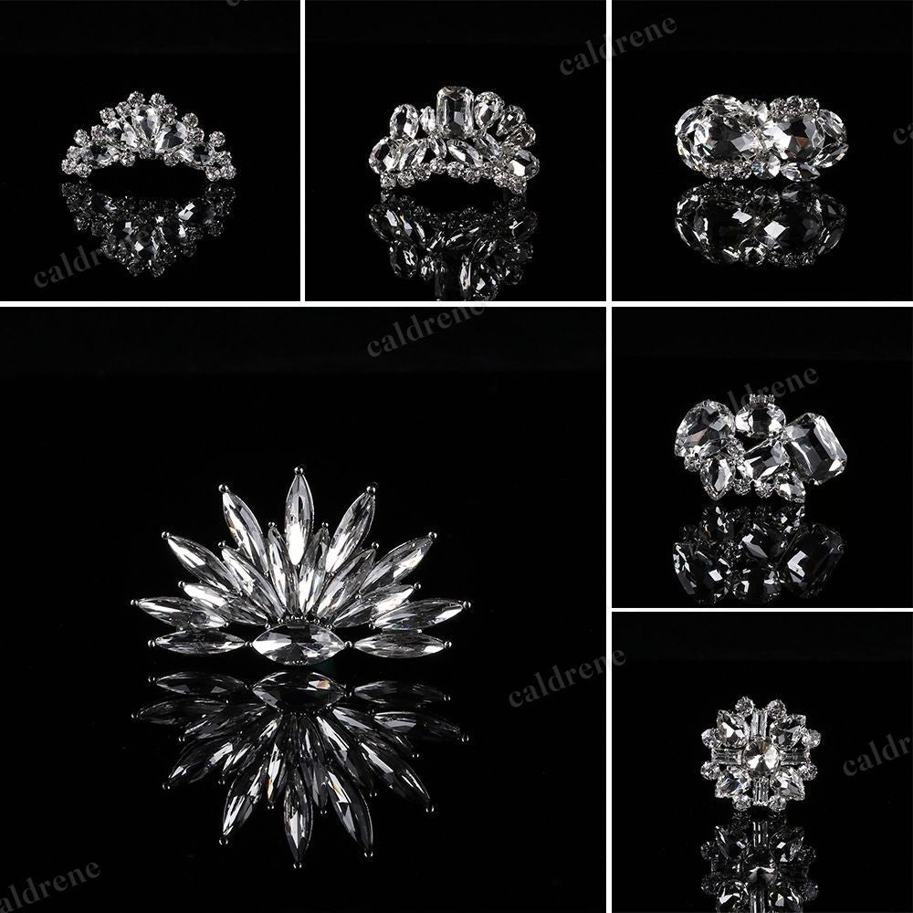 Shiny Decorative Brooch Shoe Clips for Weddings – view 5