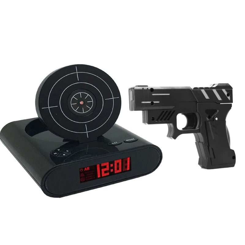Shooting Alarm Clock - Fun Wake-Up Game – Black