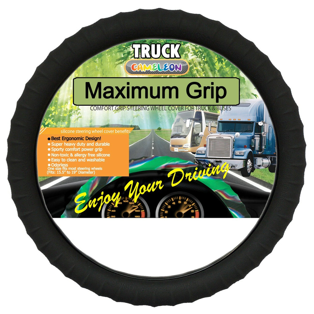Silicone Steering Wheel Cover for Trucks, 16–19 in