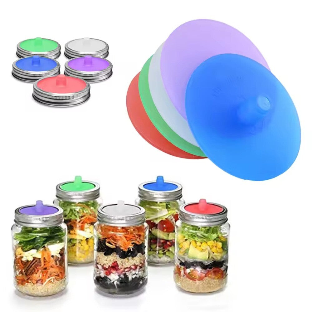 Silicone Waterless Airlock Fermentation Lids for Mason Jars