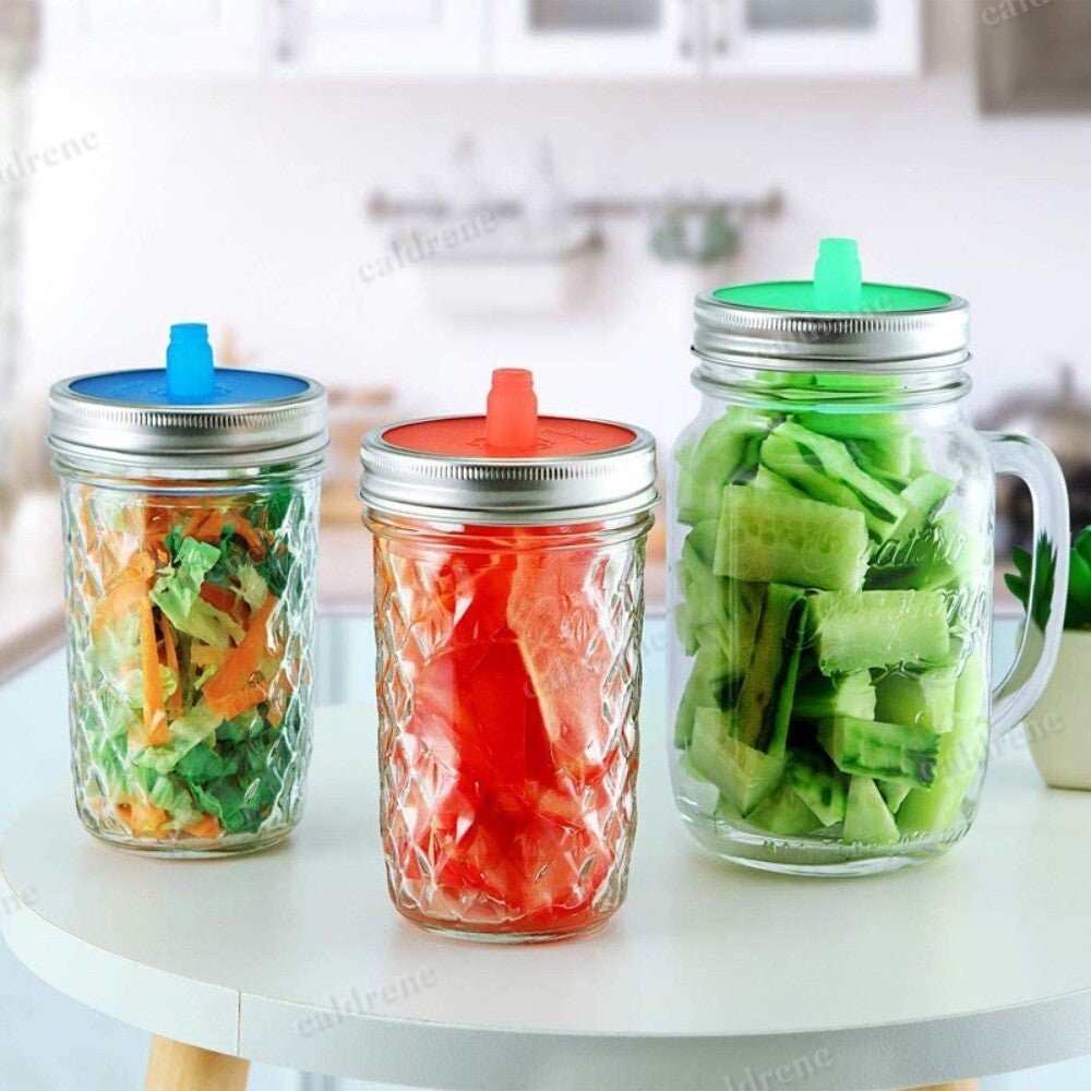 Silicone Waterless Airlock Fermentation Lids for Mason Jars – view 3