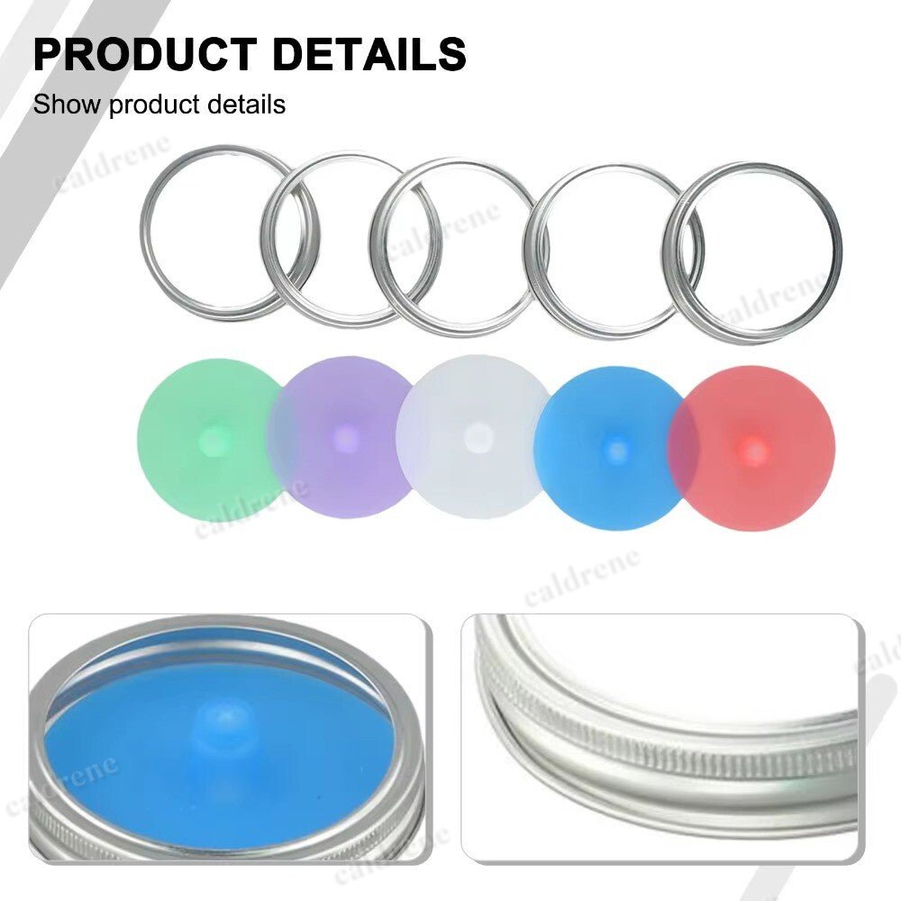 Silicone Waterless Airlock Fermentation Lids for Mason Jars – view 8
