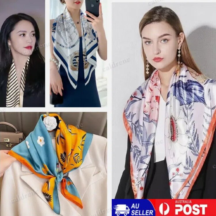 Silk Scarf Wrap Shawl - Elegant Square Design – view 2