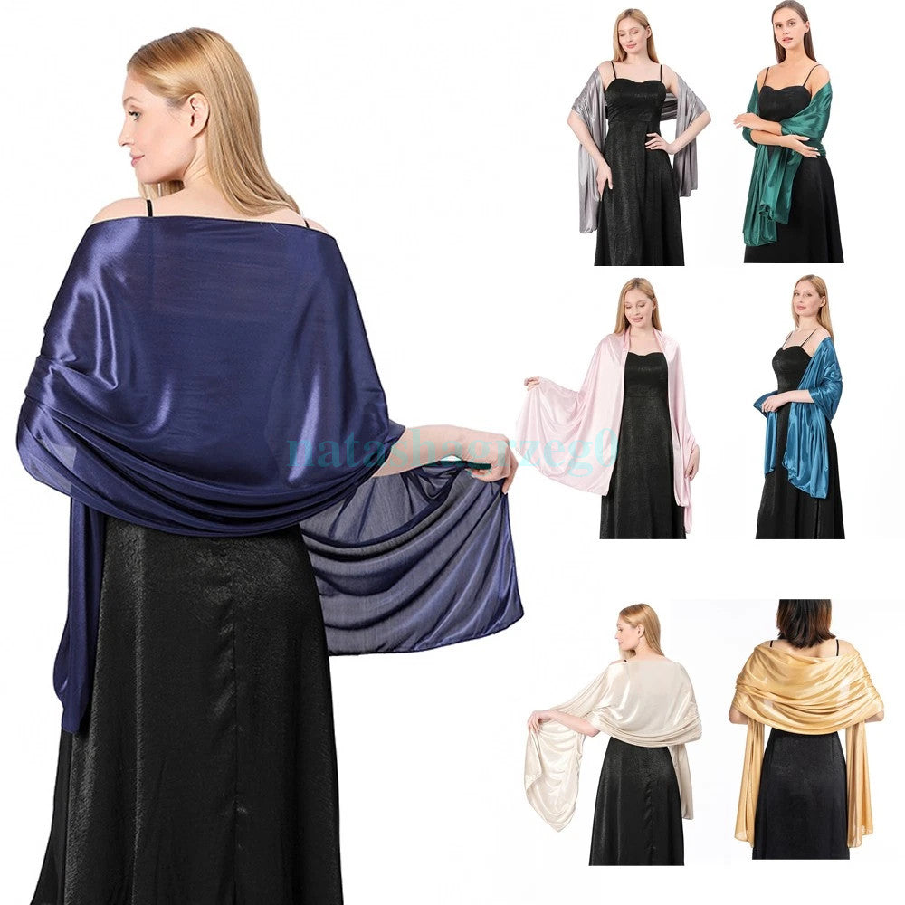 Silky Satin Wrap Stole for Weddings and Special Events