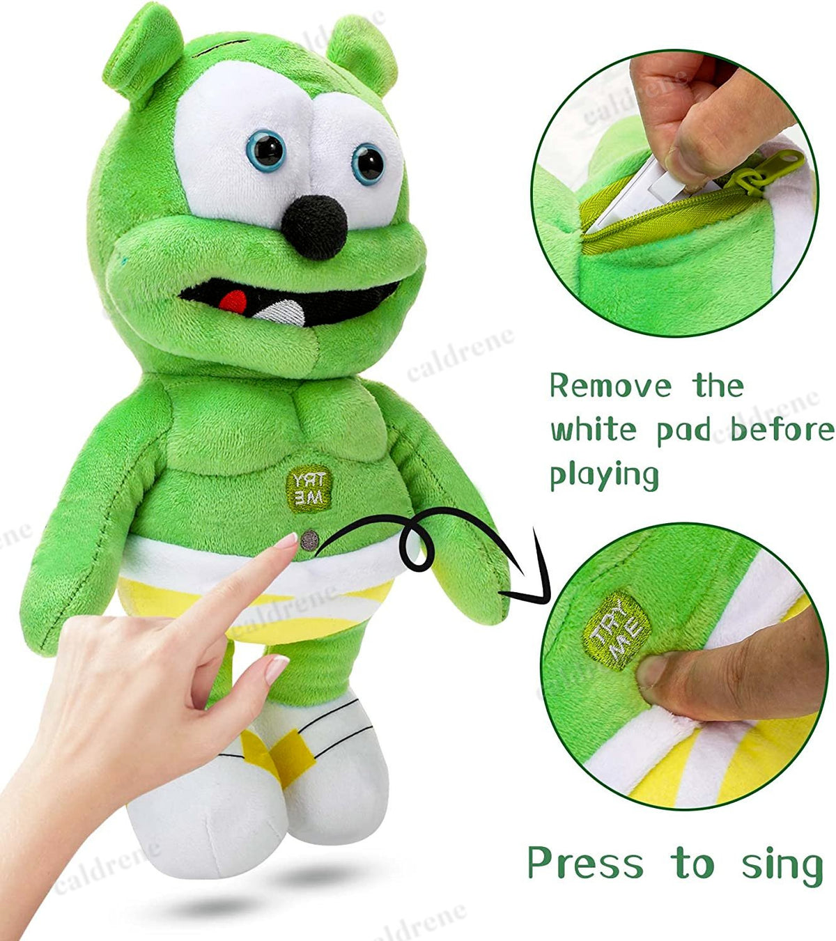 Singing Green Gummy Bear Plush Toy – view 2