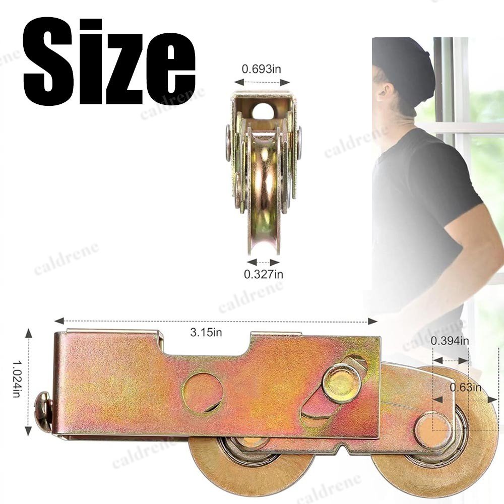 Sliding Patio Door Tandem Rollers, Steel Wheels, 2 Pack – view 5