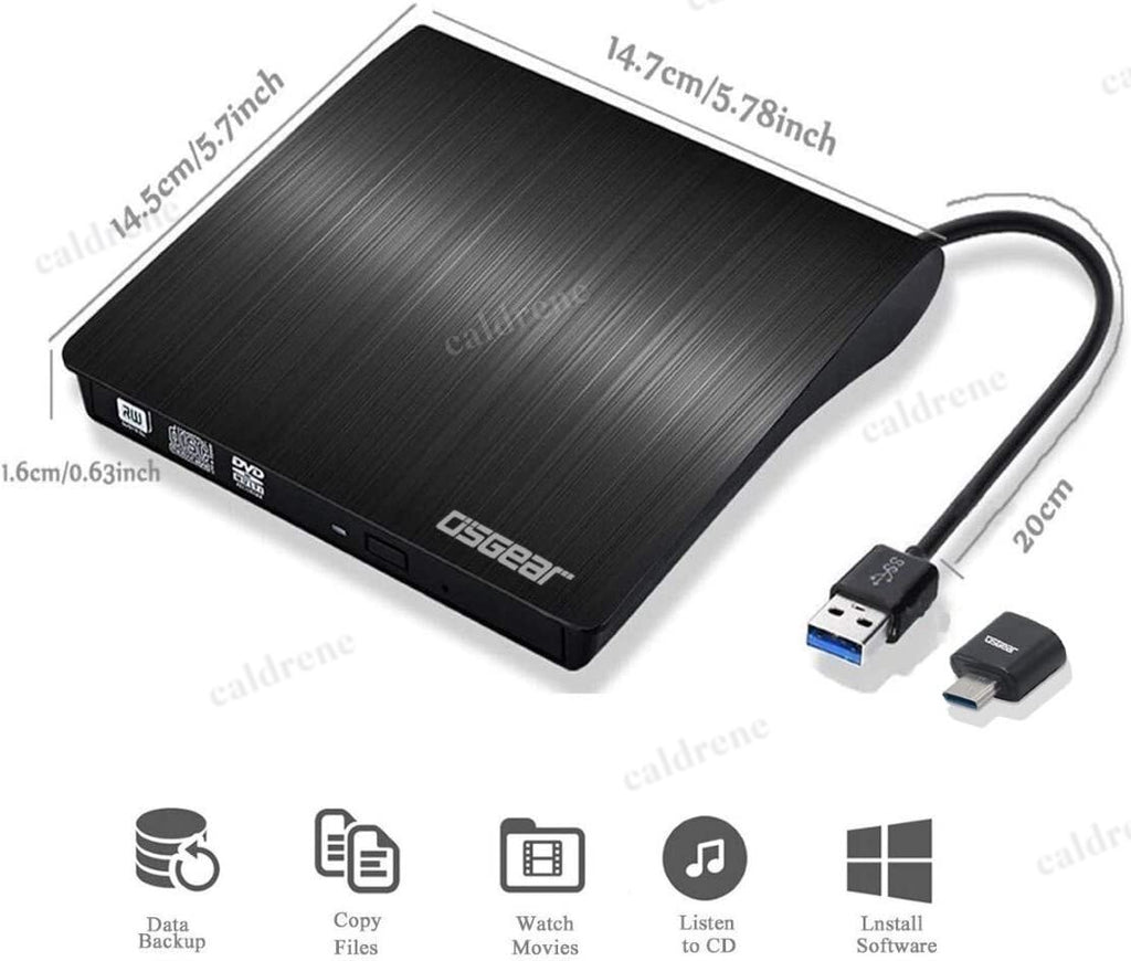 Slim External USB 3.0 CD DVD RW Drive Burner for Laptop – view 4