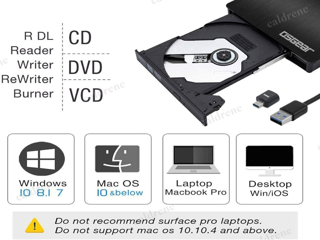 Slim External USB 3.0 CD DVD RW Drive Burner for Laptop – view 6