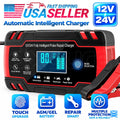 Smart Automatic Car Battery Charger 12V 24V Pulse Repair