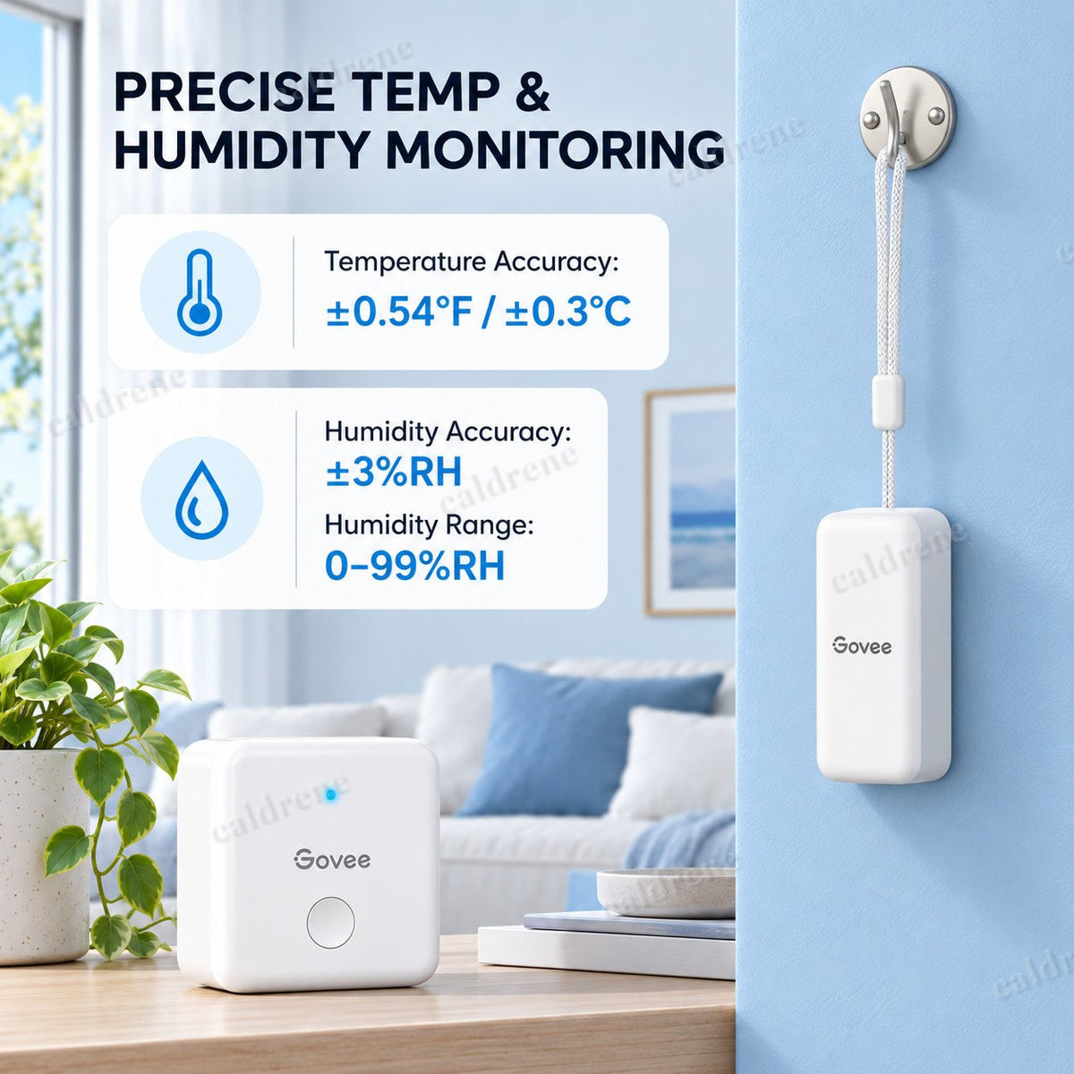 Smart WiFi Hygrometer Thermometer with Gateway, 3 Pack – view 3