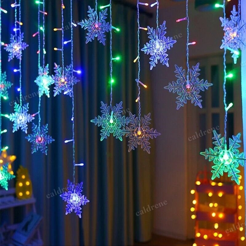 Snowflake Curtain Fairy Lights, 96 LED – view 3