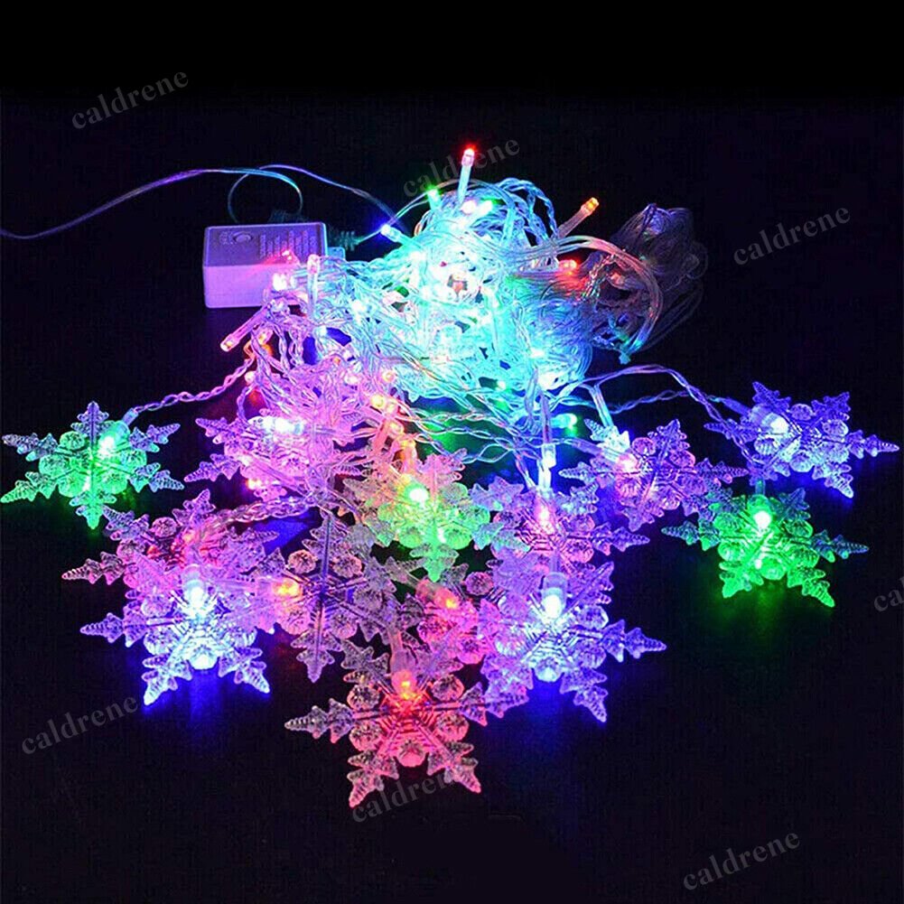 Snowflake Curtain Fairy Lights, 96 LED – view 4