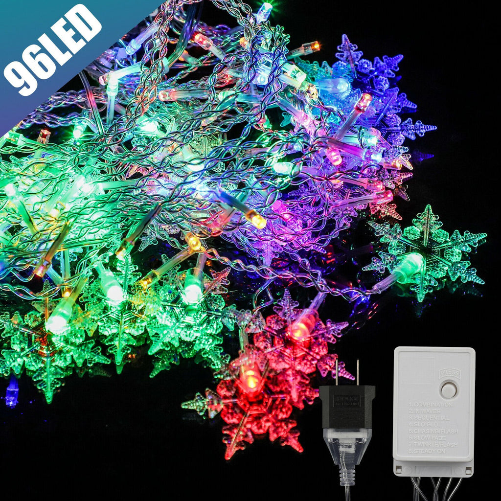 Snowflake Window Curtain Lights, Waterproof – Multi-color