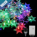 Snowflake Window Curtain Lights, Waterproof – Multi-color