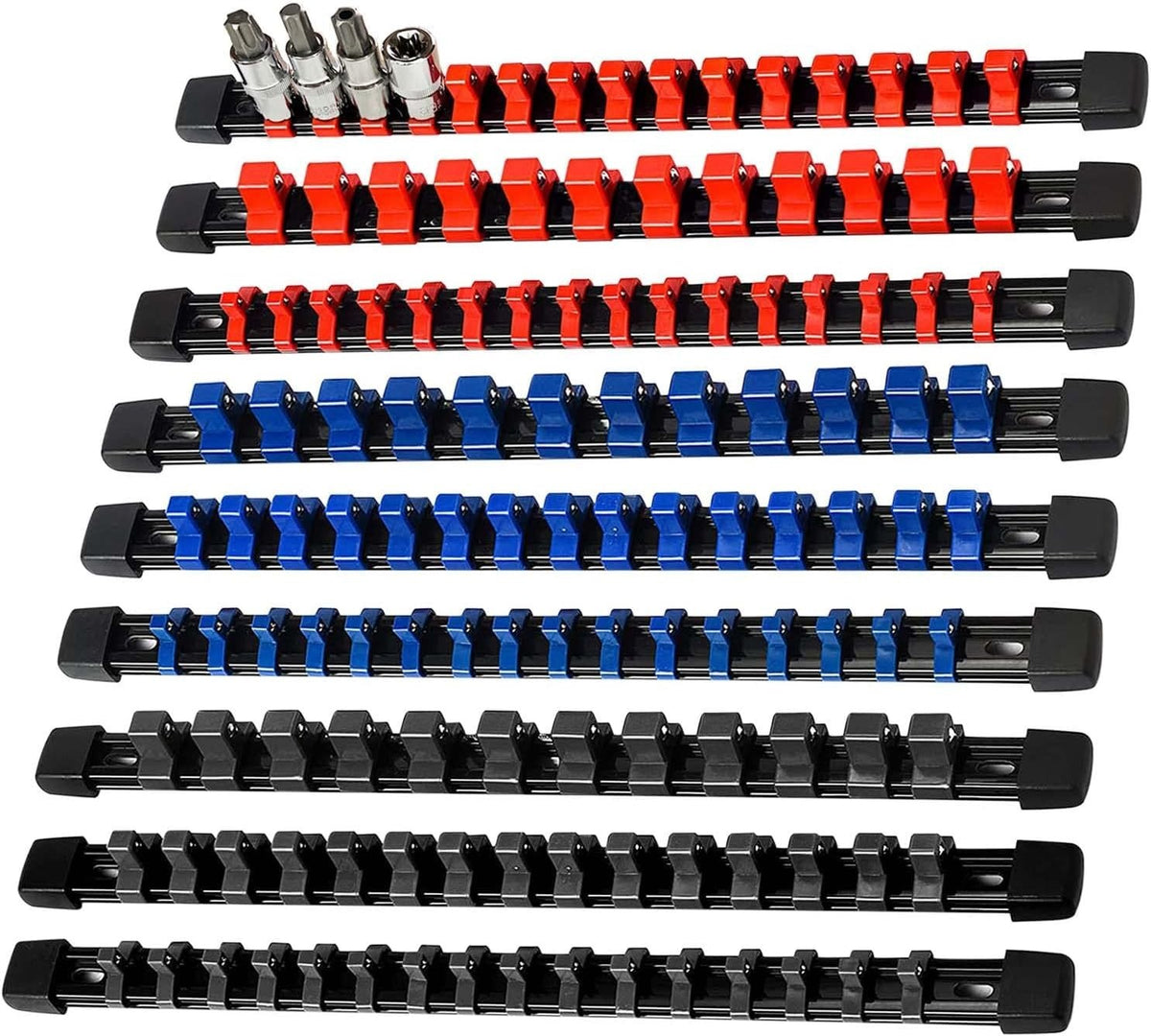 Socket Organizer Rails, 9 Piece 129 Slots