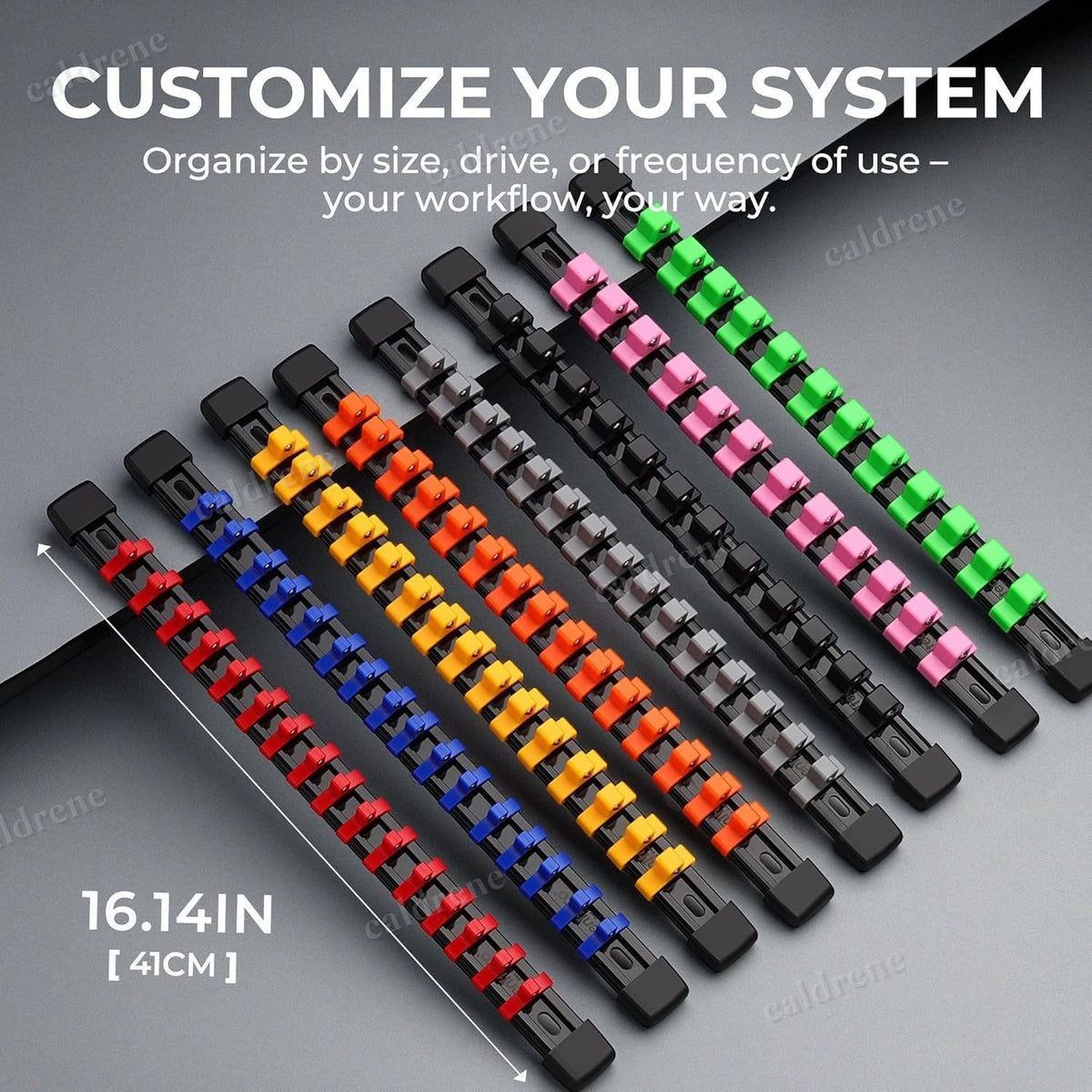 Socket Organizer Rails, 9 Piece 129 Slots – view 10