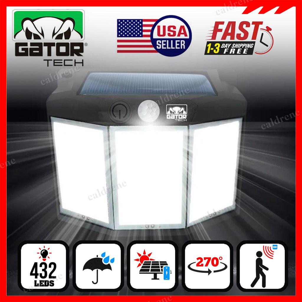 Solar 432 LED Motion Sensor Security Wall Light – view 2