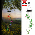 Solar Color-Changing Hummingbird Wind Chime