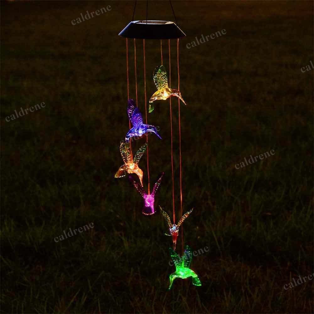 Solar Color-Changing Hummingbird Wind Chime – view 2