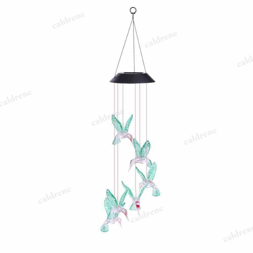 Solar Color-Changing Hummingbird Wind Chime – view 3