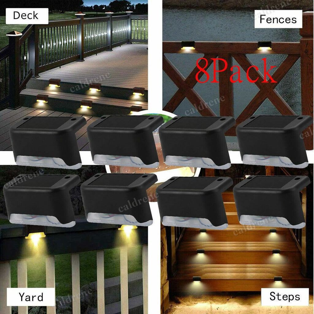 Solar Deck Step Lights Outdoor Waterproof LED, 8 Pack – view 3