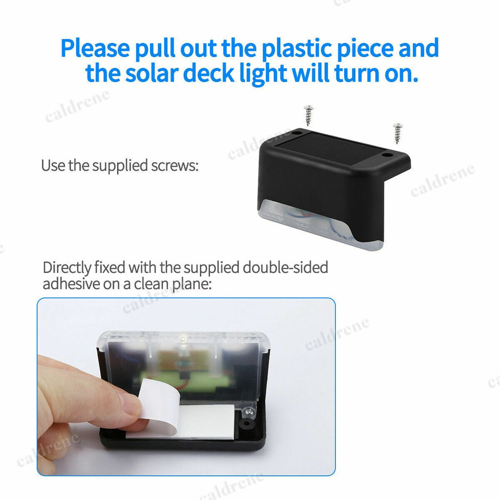 Solar Deck Step Lights Outdoor Waterproof LED, 8 Pack – view 8