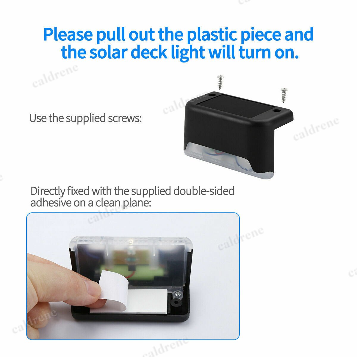 Solar Deck Step Lights Outdoor Waterproof LED, 8 Pack – view 8