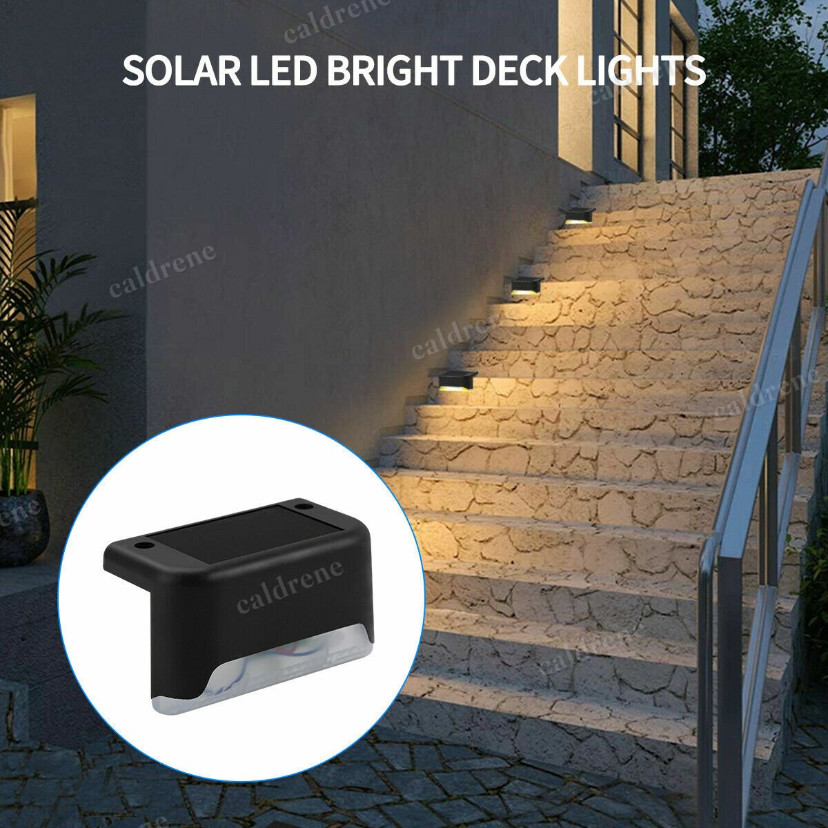 Solar Deck Step Lights Outdoor Waterproof LED, 8 Pack – view 9