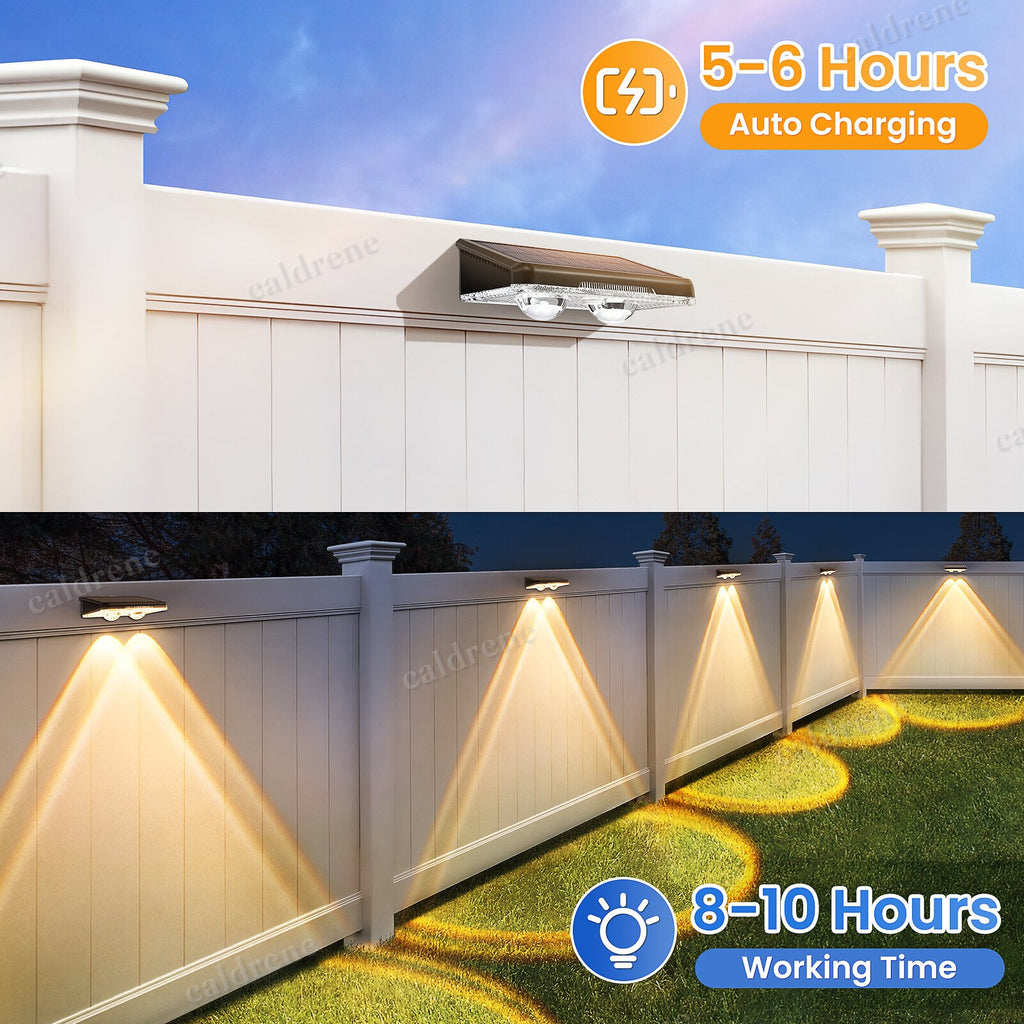 Solar Fence Wall Lights, 2 Pack – view 2