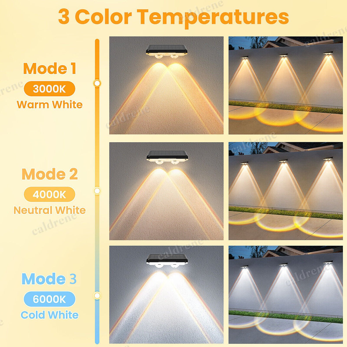 Solar Fence Wall Lights, 2 Pack – view 4
