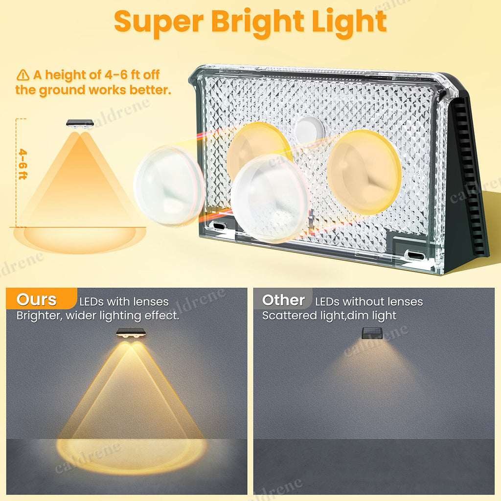 Solar Fence Wall Lights, 2 Pack – view 7