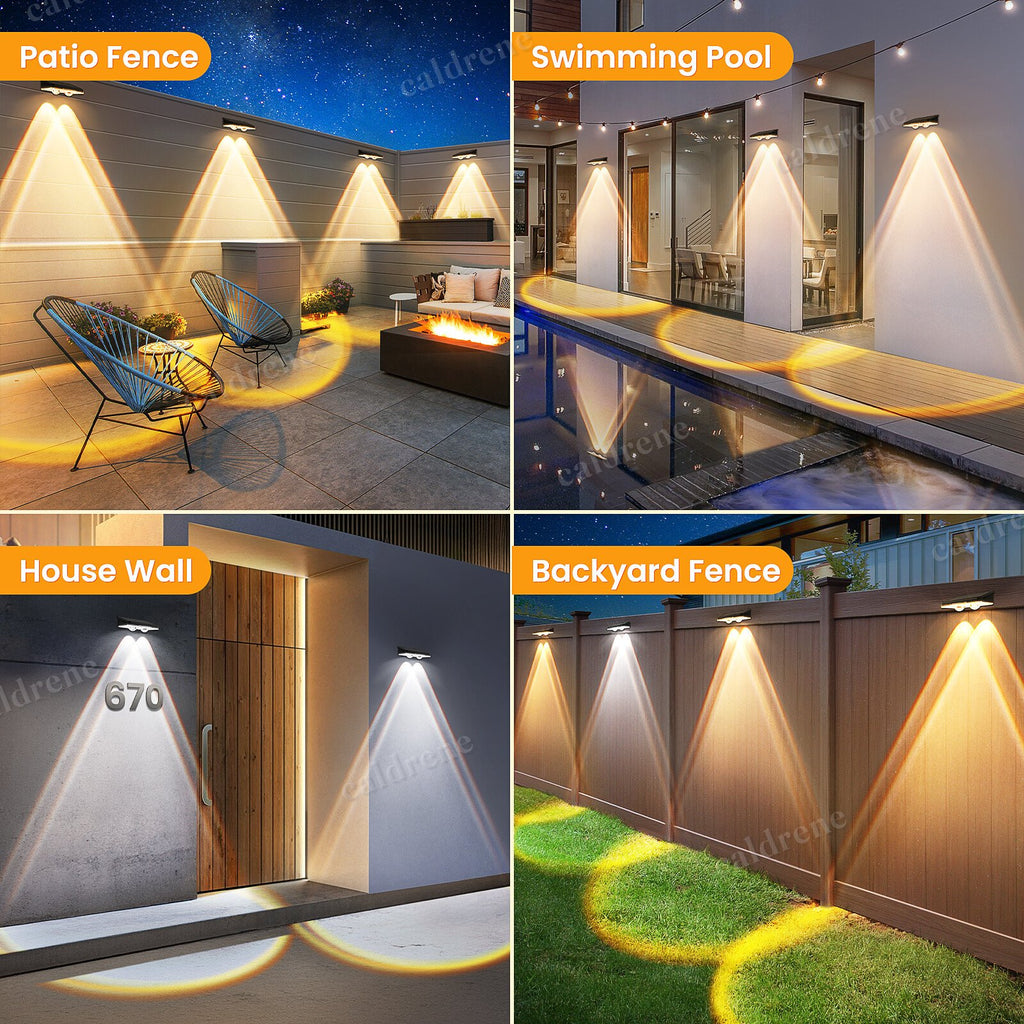 Solar Fence Wall Lights, 2 Pack – view 8