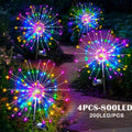 Solar Firework Garden Lights, 4 Pack