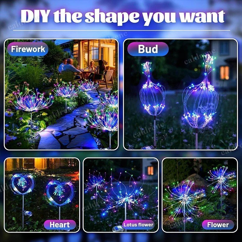Solar Firework Garden Lights, 4 Pack – view 2