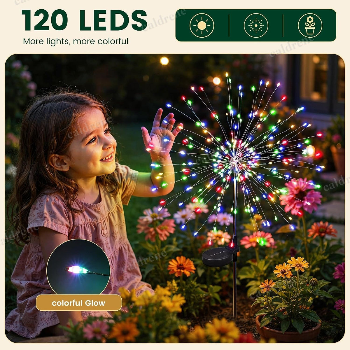 Solar Firework Garden Lights, 4 Pack – view 4