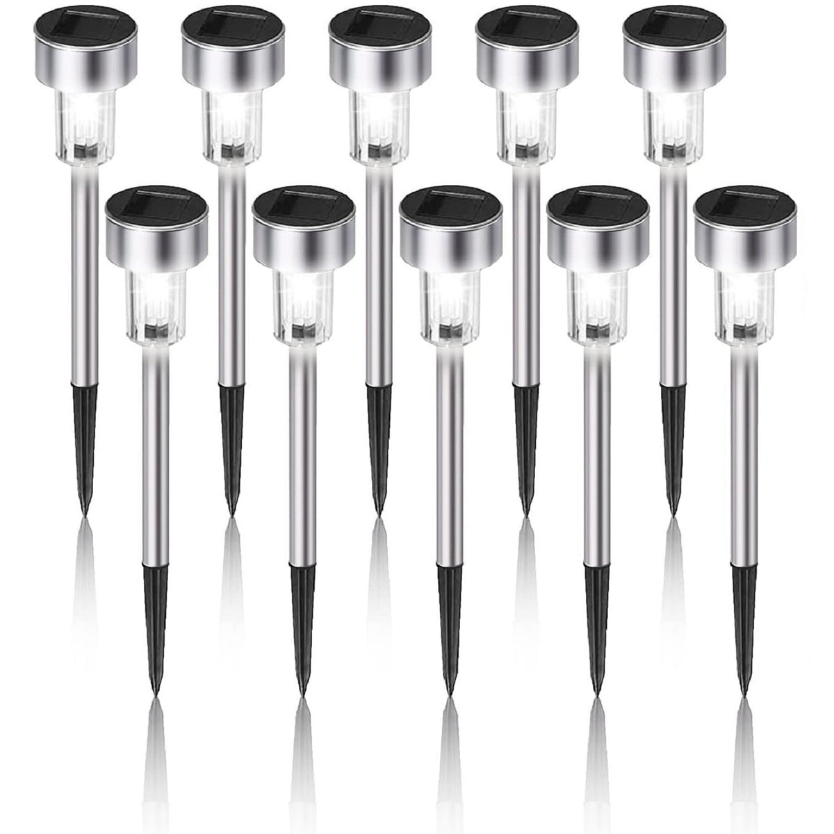 Solar Garden Pathway Lights, Waterproof, 10 Pack