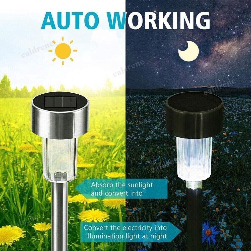 Solar Garden Pathway Lights, Waterproof, 10 Pack – view 2