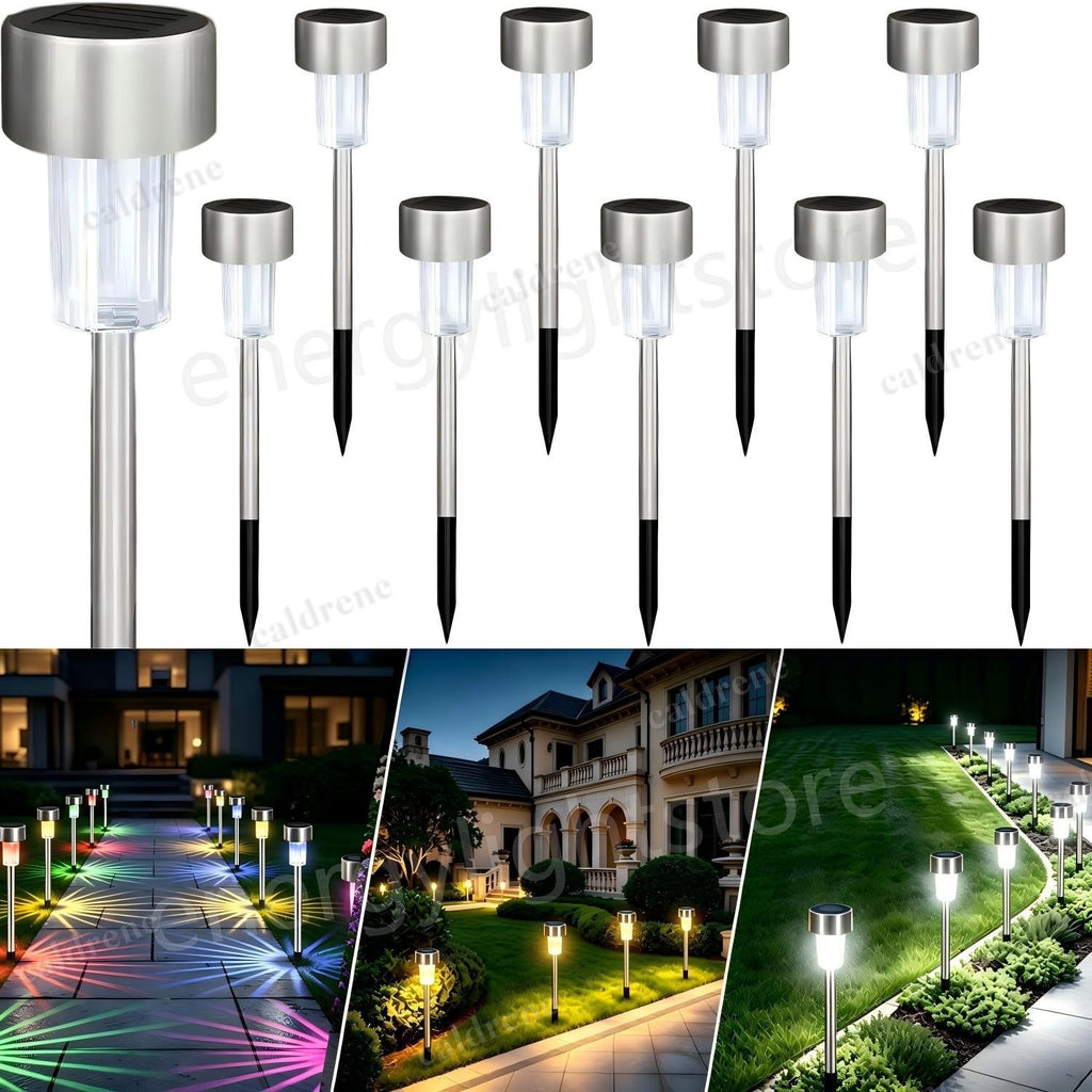 Solar Garden Pathway Lights, Waterproof, 10 Pack – view 8