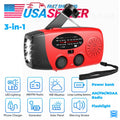 Solar Hand Crank Emergency Radio with LED Flashlight