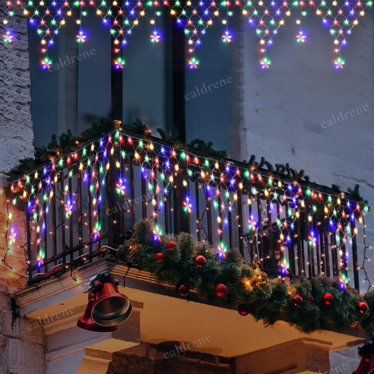 Solar Icicle Waterfall Christmas Lights for Outdoor – view 4