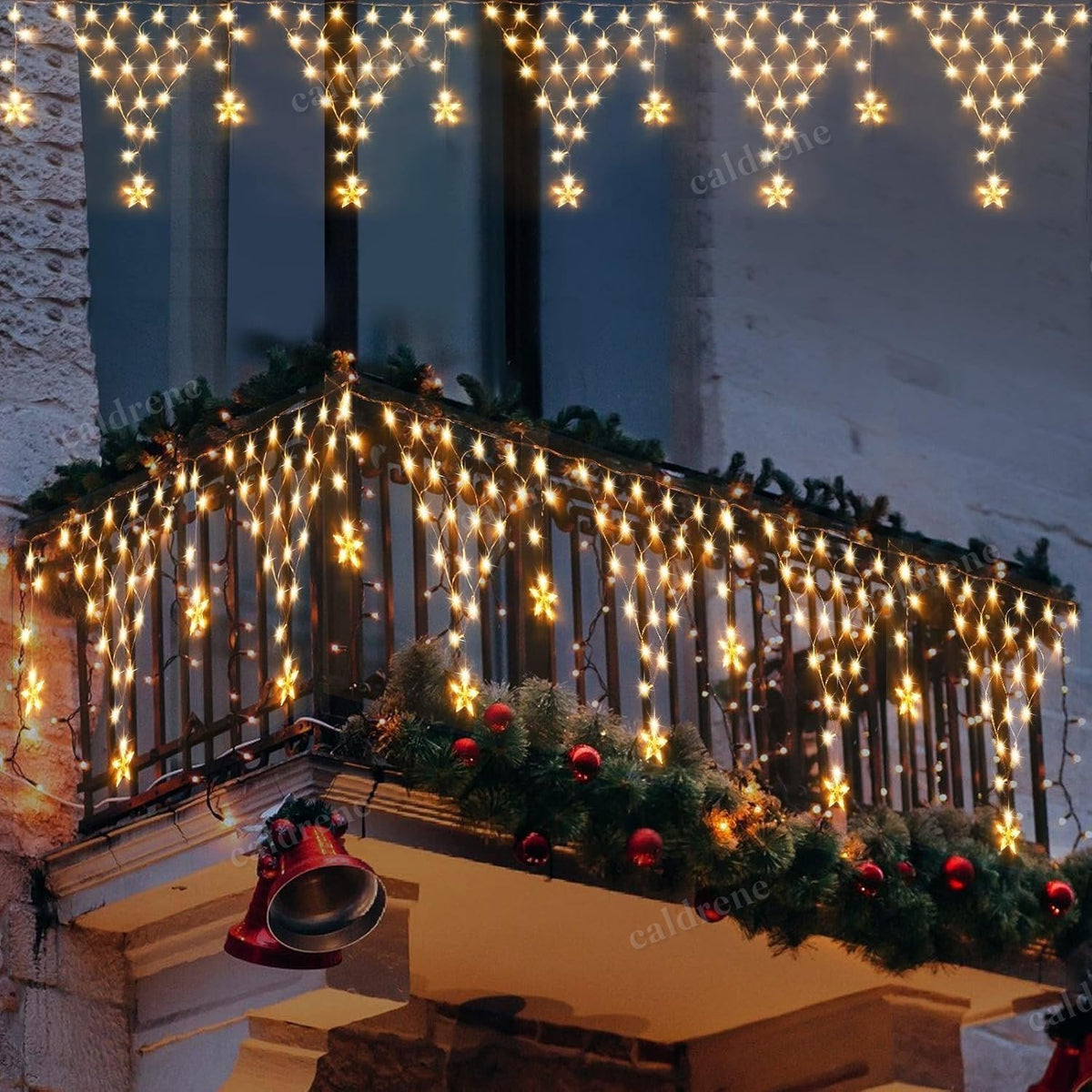 Solar Icicle Waterfall Christmas Lights for Outdoor – view 5