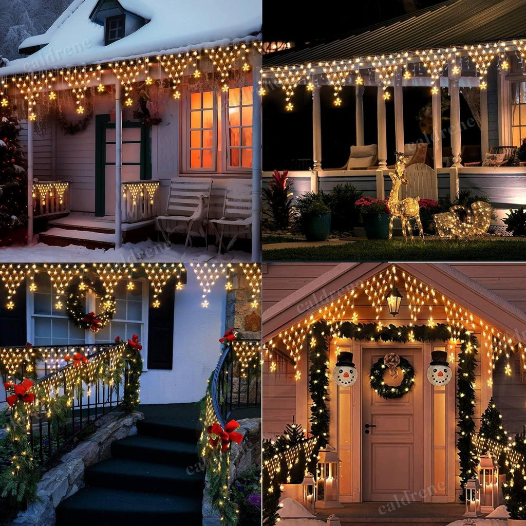 Solar Icicle Waterfall Christmas Lights for Outdoor – view 8