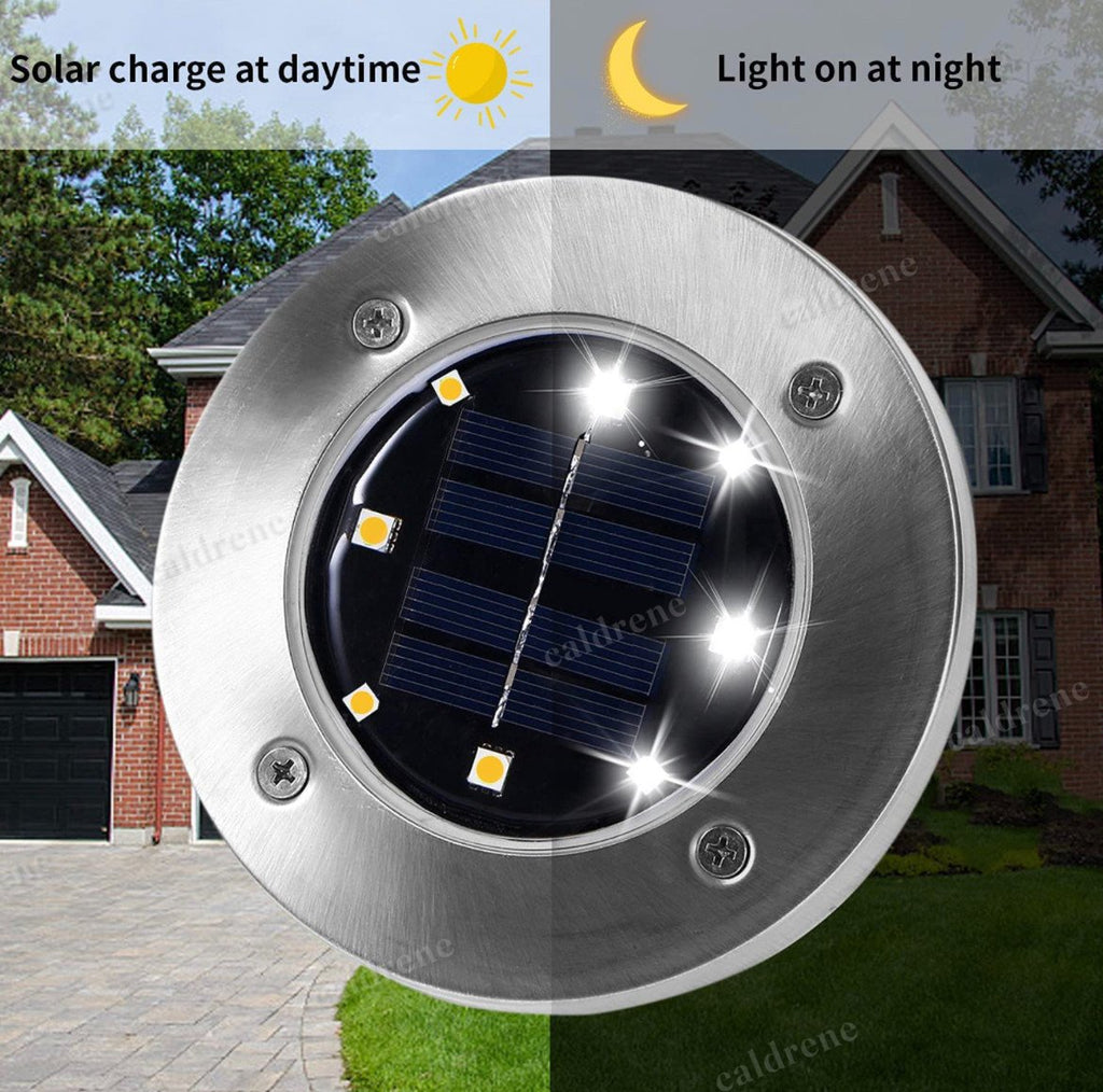 Solar In-Ground Disk Lights, 12 Pack – view 2