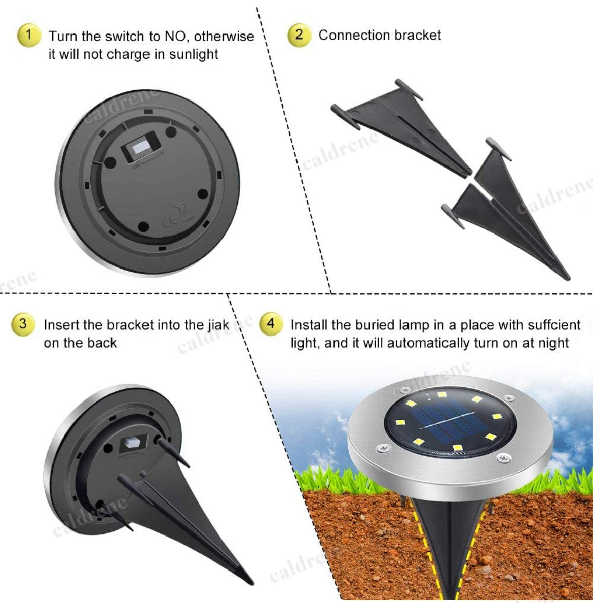 Solar In-Ground Disk Lights, 12 Pack – view 5