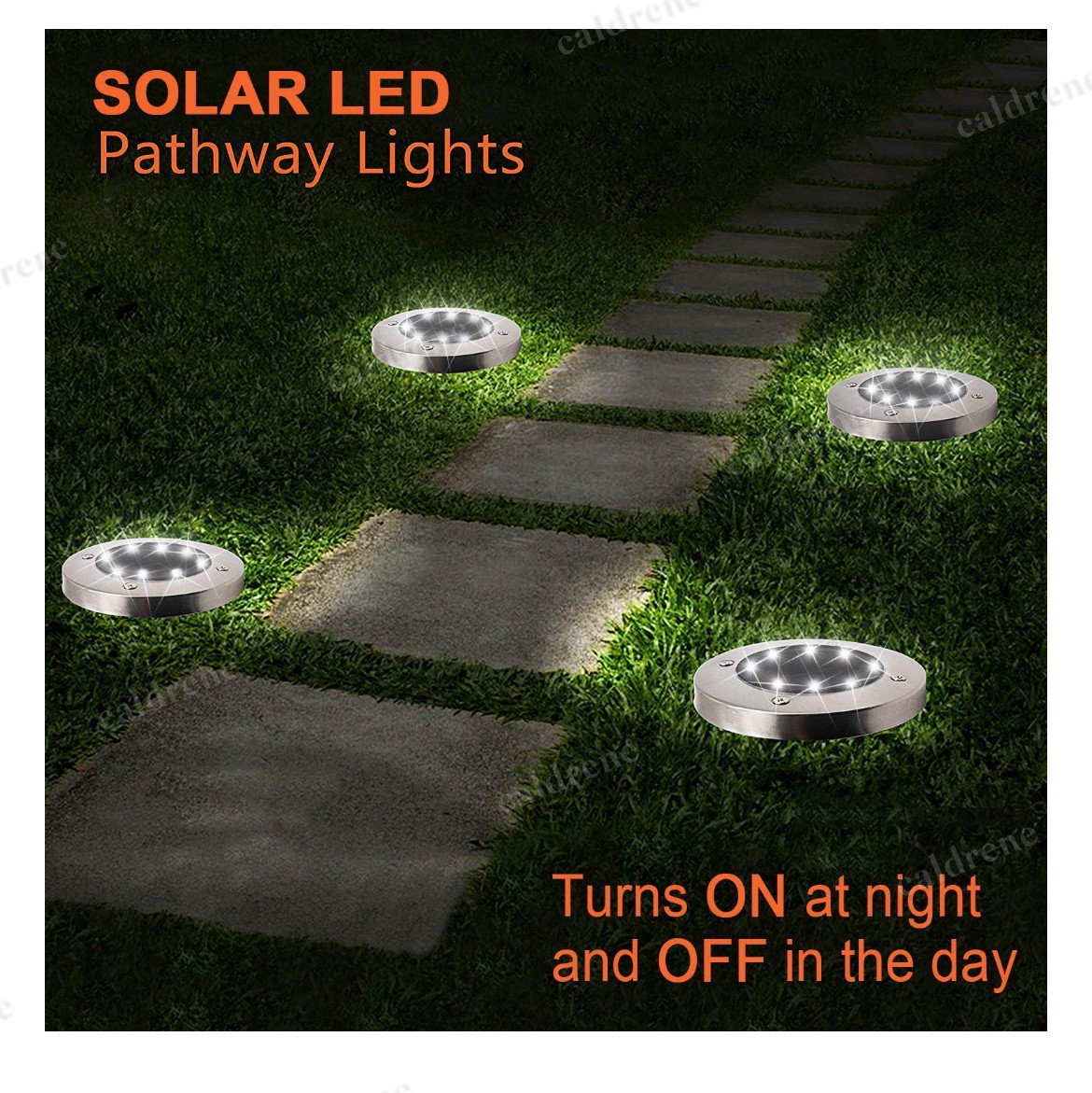 Solar In-Ground Disk Lights, 12 Pack – view 7